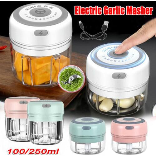 Mini USB Electric Garlic Masher Wireless Garlic Grinder Press Mincer Vegetable Chili Meat Grinder Food Chopper Kitchen Tools
