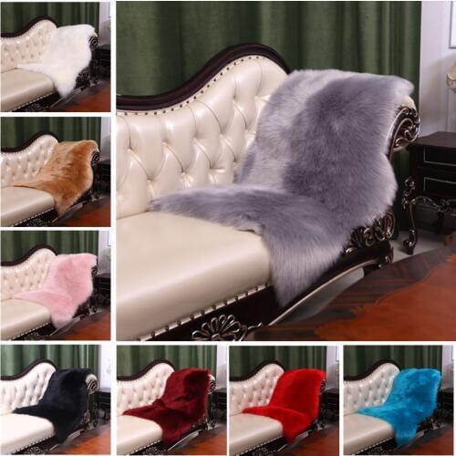 Soft Artificial Sheepskin Rug Carpet Chair Cover Bedroom Fluffy Mat Artificial Wool Warm Hairy Carpet Seat Wool Warm Fur Rugs