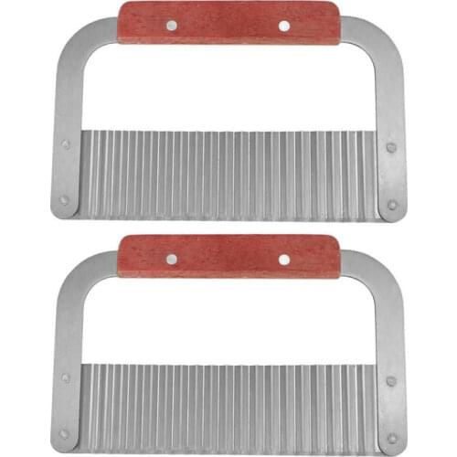 2Pcs Stainless Steel Hand Made Soap Cutter Knives Crinkle Cutting Tools