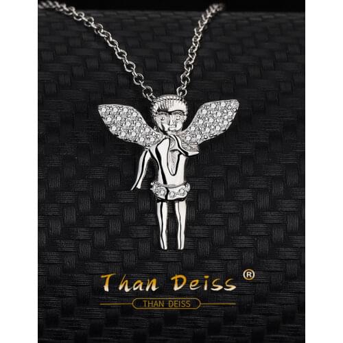 S925 Sterling Silver Angel Necklace Europe And The United States Cupid wing Pendant Fashion Personality Ladies Secklace