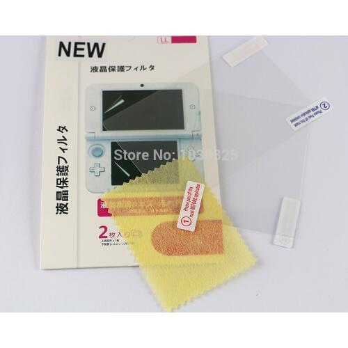 For New 3DSXL Clear Top + Bottom Screen Protectors LCD Screen Film For Nintendo For New 3DS XL