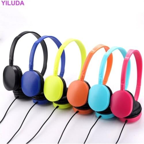 3.5mm Audio Stereo Jack Foldable Kids Headphones Adjustable Wired Headsets for Children Gift Noise Reduction Earphone