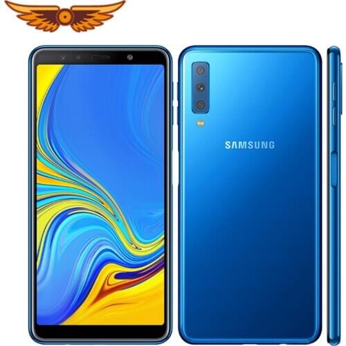 Original Samsung Galaxy A7 (2018) A750F 6.0 Inches Octa-core 4GB RAM 64GB ROM 24MP Triple Camera LTE Unlocked Android Cellphone