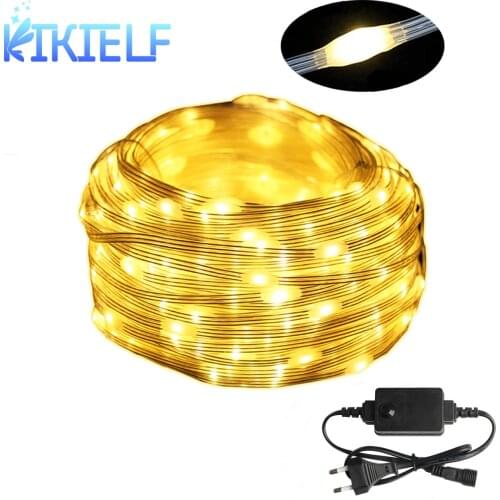 32/50/100M LED String Lights Fairy Leather Thread Lamp Outdoor Party Christmas Garden Garland Tree Street Wedding Backyard Decor