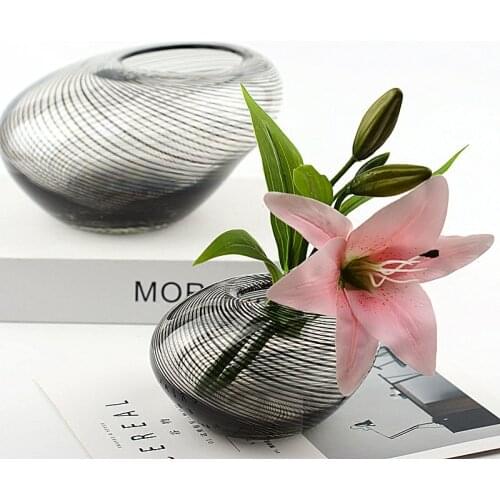 Vase art decoration living room home dining table creative flower European style model room decoration