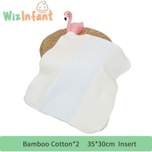 Bamboo Cotton Diaper Insert Trifold with stay-dry suede cloth,for all Happy Flute Onesize Diaper, Pocket diaper,35cm x30cm