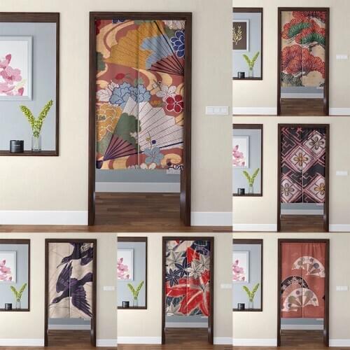 Japanese Bedroom Kitchen Door Curtain Cotton Hemp Toilet Cover Curtain Partition Curtain Home Decoration