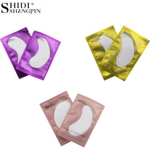 SHIDISHANGPIN 10 Pairs Paper Patches Eyelash Extension Grafted Eye Paper Tips Sticker Wraps Makeup Under Eye Pads Lash Extension