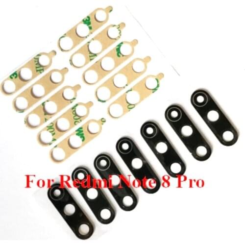 100Pcs For Xiaomi Redmi Note 7 6 Note 9 Pro 9S Note 8 K20 K30 Pro Rear Back Camera Glass Lens Cover With Sticker