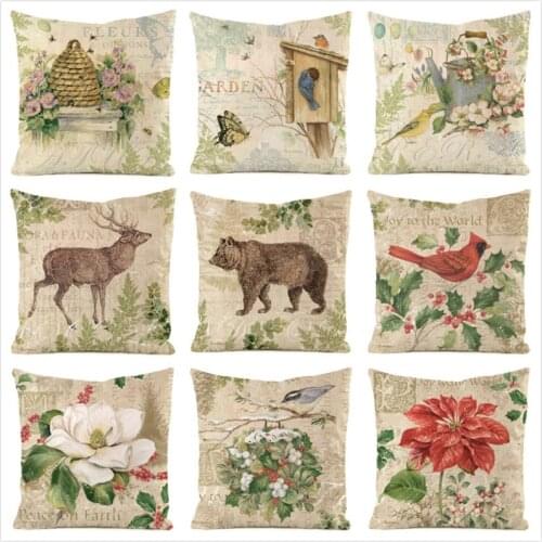 45cm*45cm ** Classical Drawing** Inimitated Silk Fabric Throw Pillow Covers Couch Cushion Cover Home Decorative Pillows