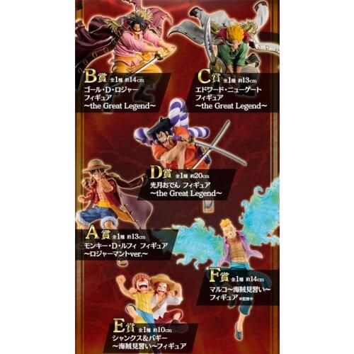 BANDAI Ichibansho One piece Legends over time Edward Newgate Roger Shanks Luffy Anime Toys Figure