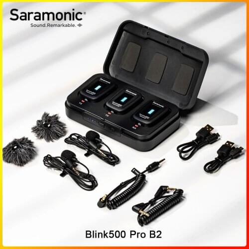 Saramonic Blink 500 Blink500 Pro B1 B2 Wireless Lavalier Microphone Dual Channel Studio Condenser Interview Mic for Phone Camera