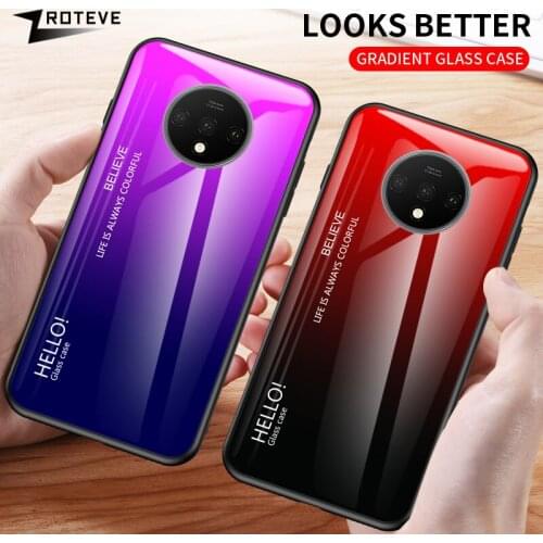 ZROTEVE Cover For One Plus 5 5T 6 6T 7 7T Pro Case Glass Cover OnePlus 5 5T 6 6T 7 7T Pro Case Glass Back Cover One Plus 5 T 6 T