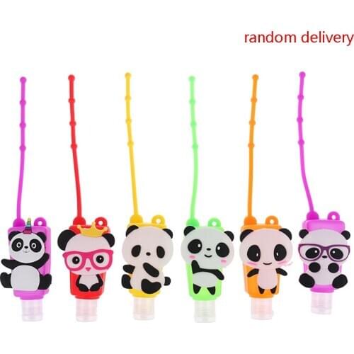 Random Silicone Hand Sanitzer Holder Key Chain Key Hook Hand Sanitizer Dispensing Portable Hang Dispenser 30ML Distributor 1pc