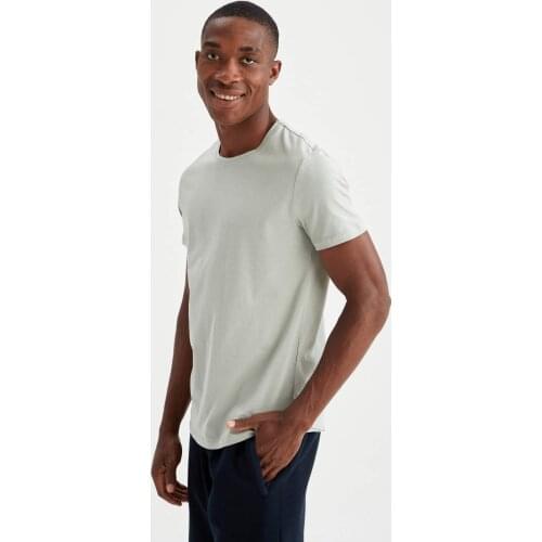 DeFacto Slim Fit Bisiklet Yaka Basic Pijama Üstü-V3210AZ21AU