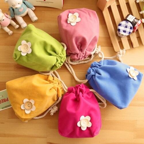 DL LM03 creative home fresh and lovely small flower drawing pocket candy color receiver bag zero Purse