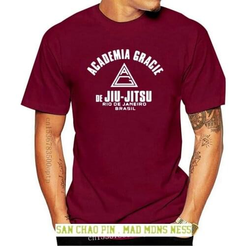 Gracie Jiu Jitsu Academy - Custom Men T-Shirt Tee 2020 New Arrival New Men Great Quality Funny Man Cotton Cool Bulk T Shirts