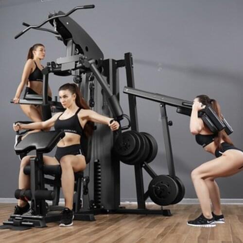 Comprehensive training device fitness household three-person station equipment strength training exercise fitness equipment