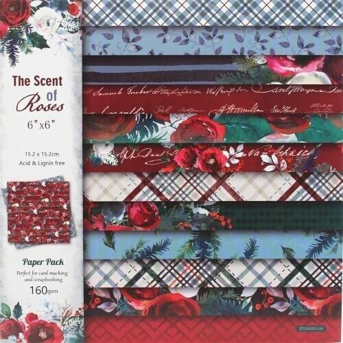 YPP CRAFT 12pcs The Scent of Roses Scrapbooking Pads Paper Origami Art Background Paper Card Making DIY Scrapbook Paper Craft