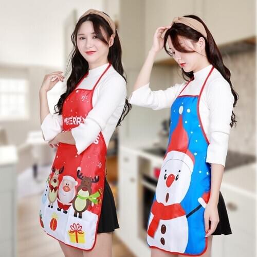 Creative Christmas Snowman Apron Decoration Novelty gift small home kitchen apron