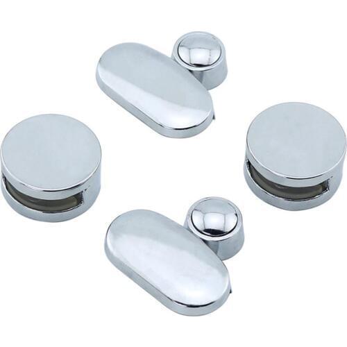 Zinc alloy round oval fixing clip glass mirror fixing bracket toilet bathroom mirror fixing accessories