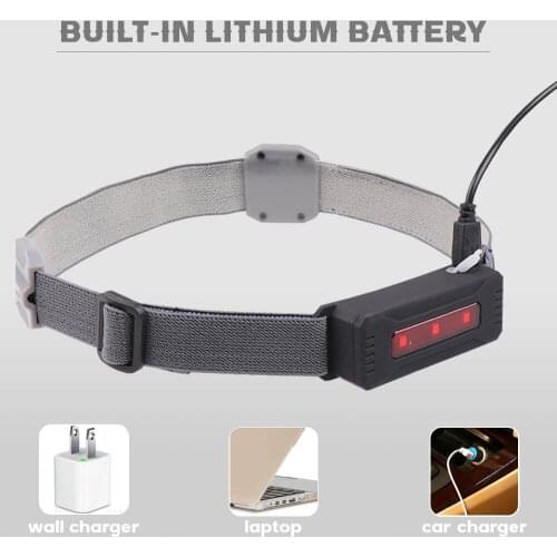 Multifunction Hi-Beam Work Light Rechargeable Sensor LED Headlight with Built-in Battery Flashlight Head Lamp Dropshipping