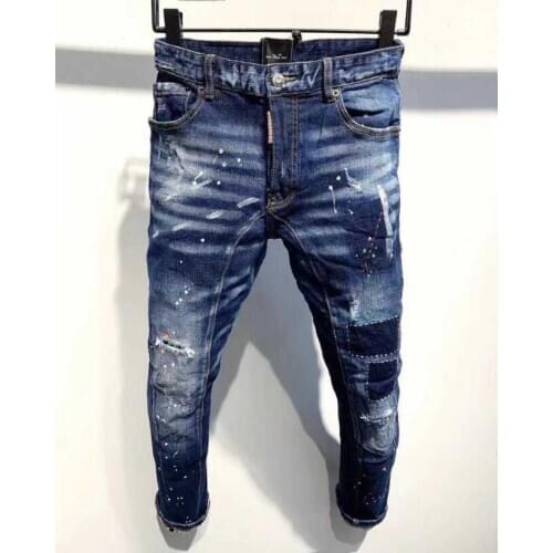 Men Jeans Pencil Pants Motorcycle Party Casual Trousers Street Clothing 2021 Denim Man Clothin jeans men A372