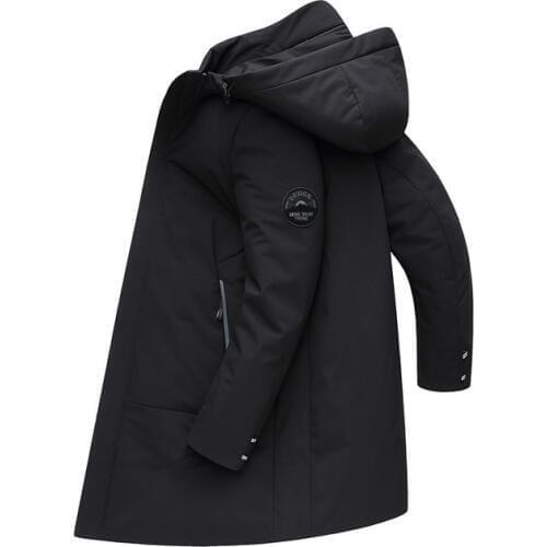 High Quality Down Jacket Men 2020 New Style Winter Mens Long business casual hooded warm mens jacket 90% White duck down