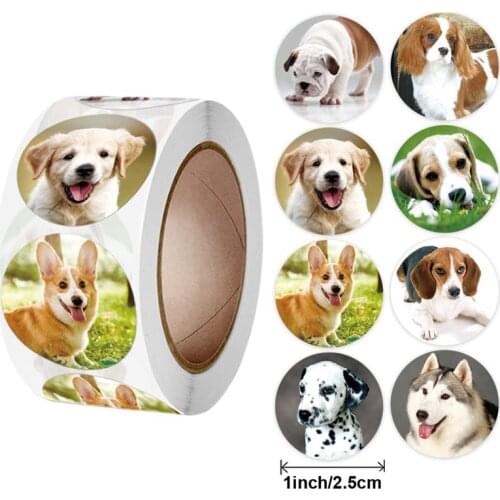 50-500pcs Kids Reward sticker puppy dog Pattern encouragement stickers for Teachers Cute Animals Stickers Stationery Stickers