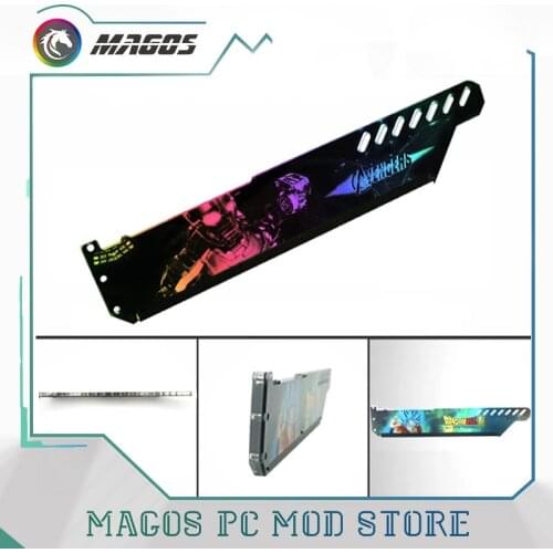Customized RGB Panel PC Graphics Card Support Personalize Anime/Game Themes Scenes,Colorful VGA GPU Stand Holder,12V/5V M/B SYNC