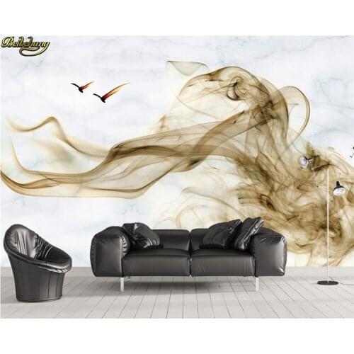 Beibehang Custom Photo Wallpaper Large Mural Modern Abstract Landscape Birds Microcrystalline Mosaic Marble Background Wall