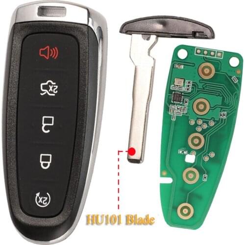 Kutery 5 Buttons Remote Key Fob 434MHZ ID46 PCF7953 Chip For Ford Edge Escape Explorer Taurus Flex Focus