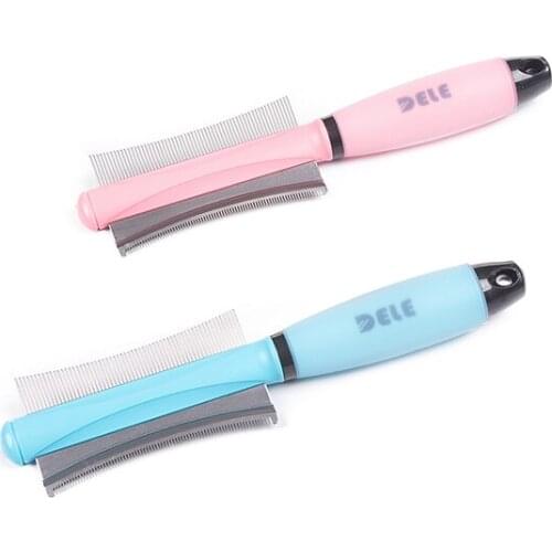 Pet Hair Comb for Cat Dog Hair Remover Double-sided Easy Deshedding Brush for Cat Grooming Tool for Long Small Hair Dog