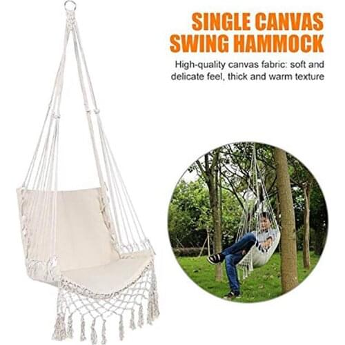 Nordic Outdoor Indoor Hammock Swing Safety Hanging Hammock Chair Rope Hanging Chair Garden Rest Games Play Seat for Child Adult