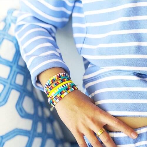 Tila Rice Beads Handmade Jewelry Bohemian Fashion Multi-layered Couple Bracelet Bracelets on Hand Gift Boyfriend Couple Gift