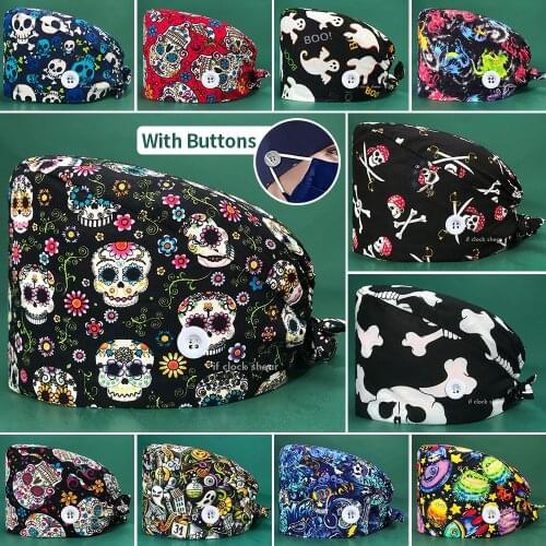 Unisex Pharmacist Scrubs Hats High Quality Dental Nurse Hats Health Service Nursing Cap Pet Clinic Doctor Work Cap Men and Women