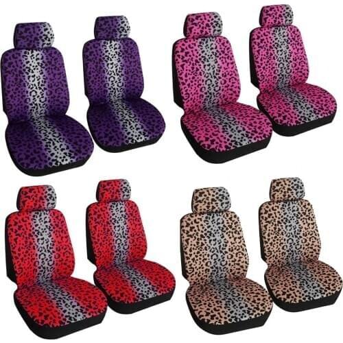 Car Seat Cover Universal car seat Protector Front seat Cushion Pad Mat leopard digital printing type for Auto Interior Suv Van