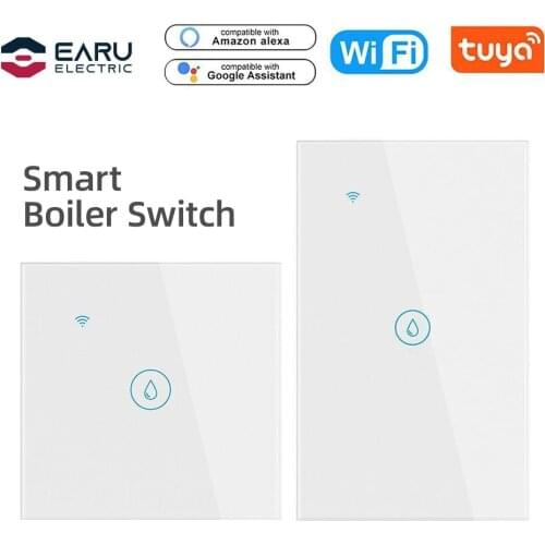 US/EU WiFi Smart Timer Glass Panel Boiler Water Heater Wall Touch Switch Smart Life Tuya Voice Remote Control Alexa Google Home