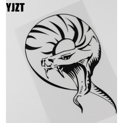 YJZT 11CMX17.5CM Fashion Snake Mystical Viper Dragon Decal Vinyl Car Sticker 13C-0084