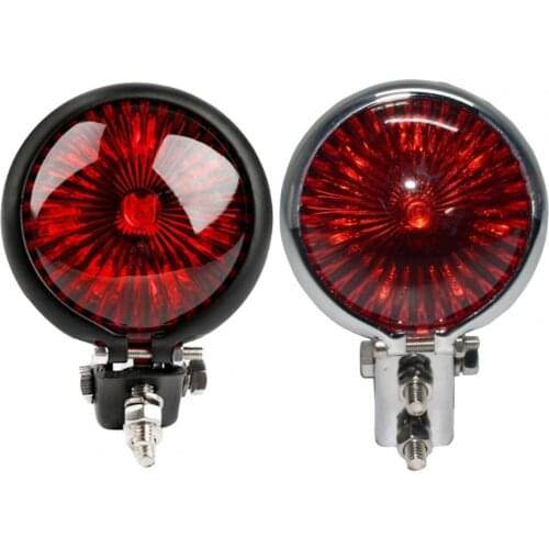 Rear Tail Light High Brightness Small Round Retro Motorcycle LED Brake Tail Signal Light