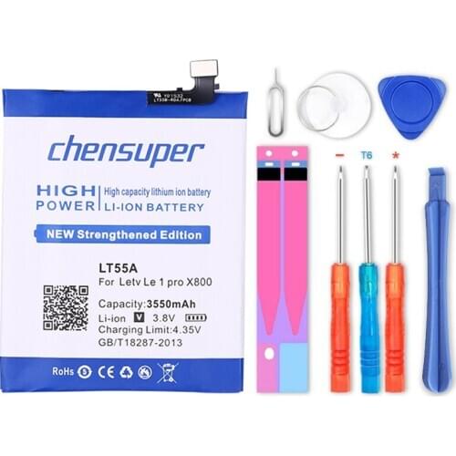 100% Original chensuper 3550mAh LT55A battery For Letv Le 1 pro X800 Le one pro X800 Li-ion Polymer Batteries + Tracking number