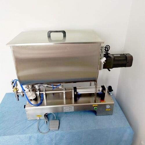 110V 220V U Shaped Hopper Filling Machine Mixing Type Paste Filling Machine For Chili Sauce Tomato Sauce Peanut Butter