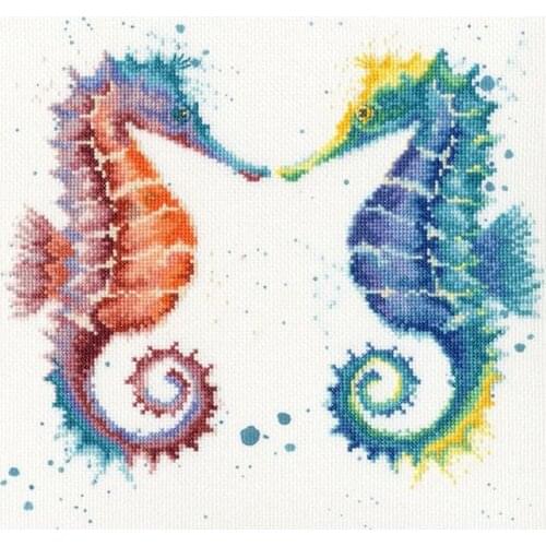2021 Drop Shipping Embroidery Shell We Dance Modern Cross Stitch Kits with 100% Cotton Flosses & Free Shipping for Wall Decor