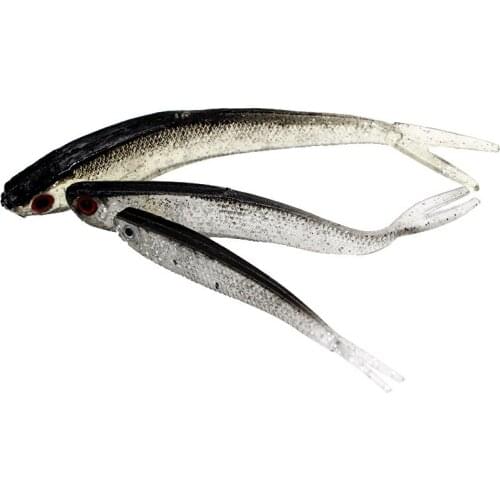 2021 New 125/100/75mm Artificial Lures Fishing Worm Silicone Bass Pike Minnow Swim Jigging Baits Fishing Gear