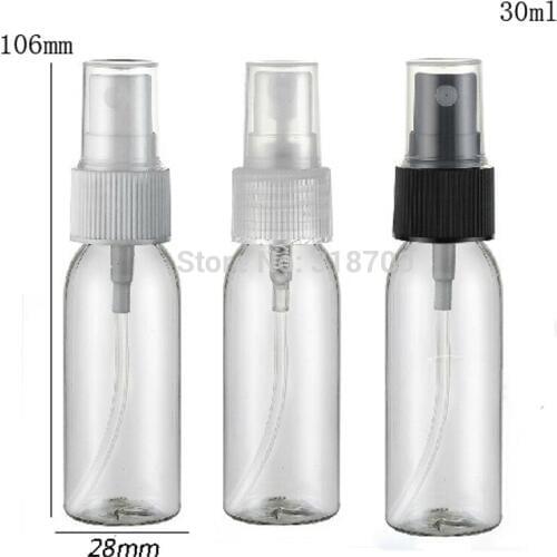 50 x 30ml Clear Round Shoulder plastic perfume bottle, 1oz Empey Plastic spray bottle,cosmetic packaging
