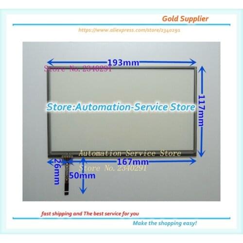 8 Inch Touch Screen Control Equipment For Vehicle DVD Navigation Screen Using 193*117 New