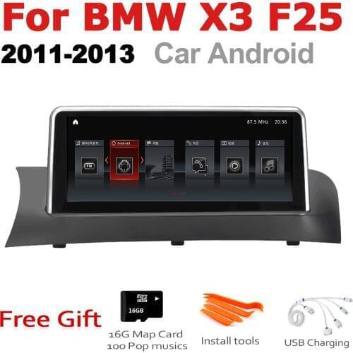 Car Android Radio GPS Multimedia player For BMW X3 F25 2011~2013 CIC stereo HD Screen Navigation Navi Media