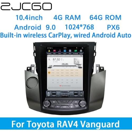 ZJCGO Car Multimedia Player Stereo GPS DVD Radio Navigation Android Screen System for Toyota RAV4 Vanguard c 2006~2012