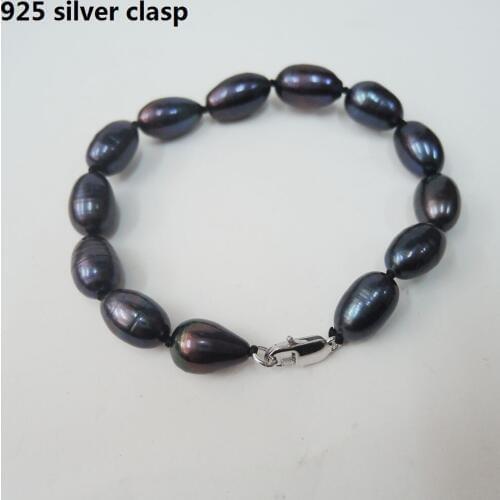 100% nature freshwater pearl bracelet with nice clasp and 925 silver clasp