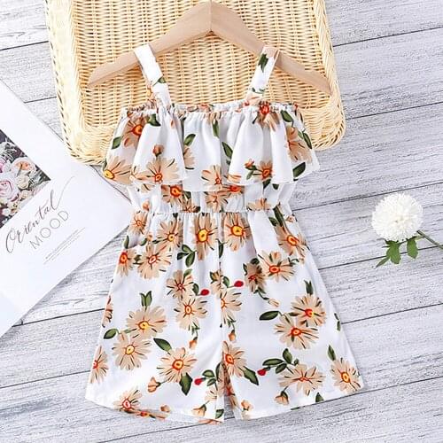 Childrens clothing Jumpsuit girls jumpsuit baby girls clothes summer dress jumpsuit flouncing baby jumpsuit romper short sleeve